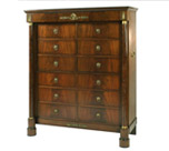 Mahogany  empire chest of drawers