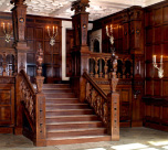 Panelled and carved Council Chamber